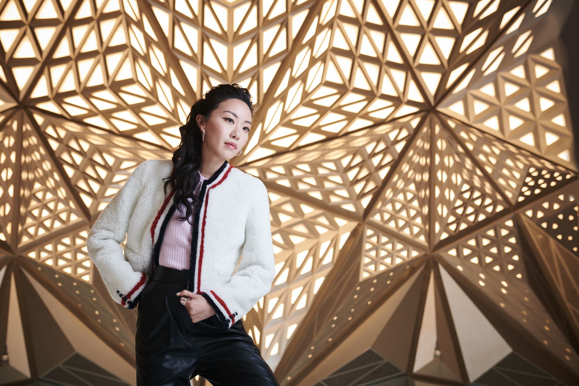 Ruth Chao at the Morpheus lobby (Photo: Moses Ng/Hong Kong Tatler)