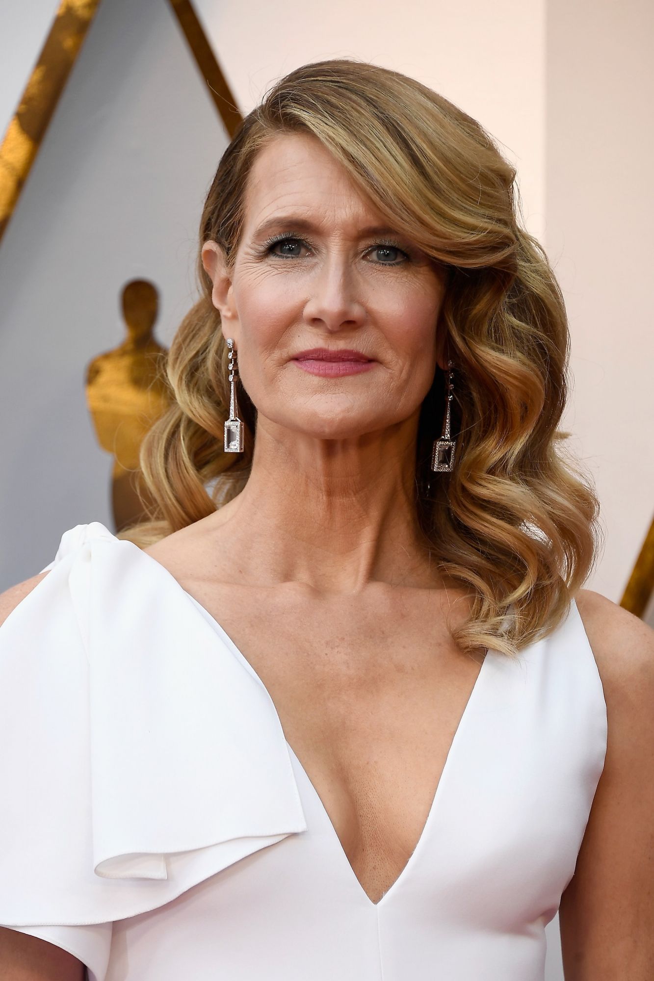 Laura Dern wore Atelier Swarovski earrings in white gold from Swarovski’s Fine Jewellery collection. (Photo: Courtesy of Getty Images by Frazer Harrison)