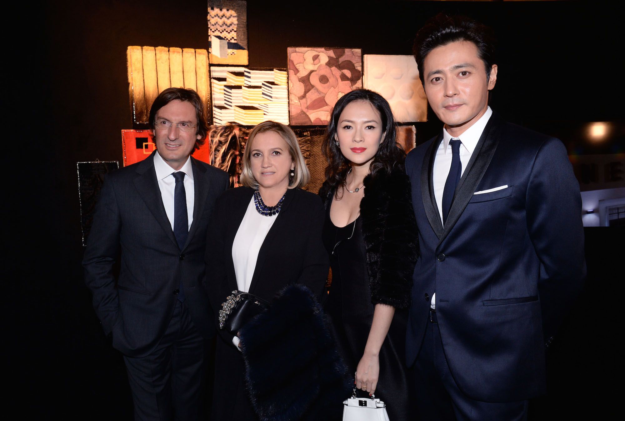 Pietro Beccari, Silvia Venturini Fendi, Zhang Ziyi and Jang Dong-gun