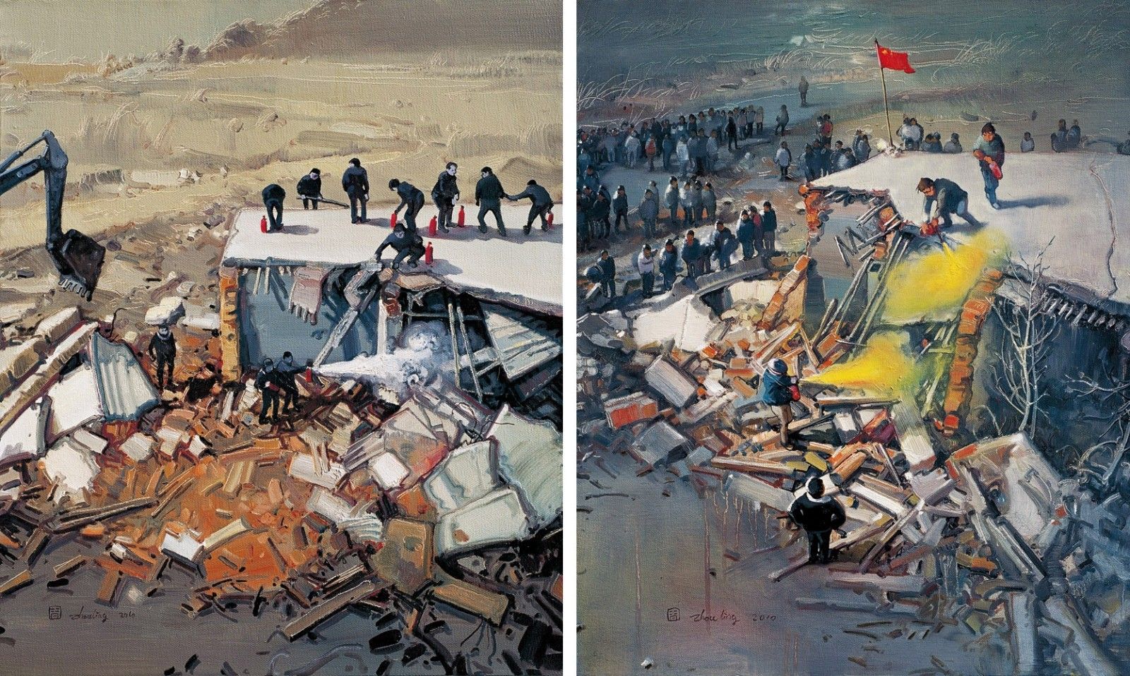 Involuntary Dispotiton Series No. 1 and 2 by Zhou Jin Hua