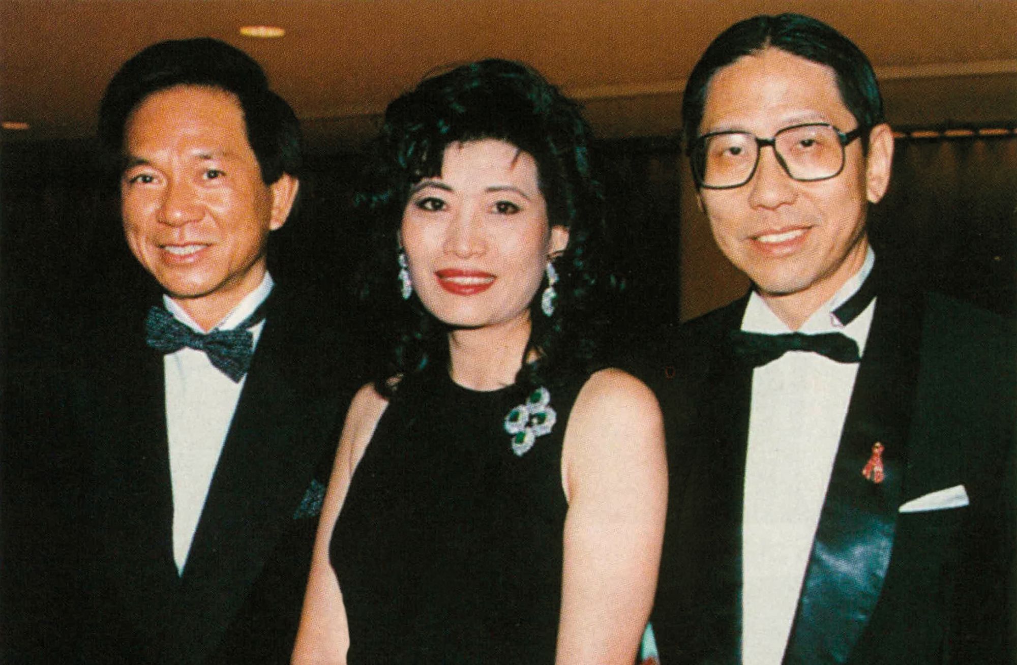 Louis and Alice Chiu and Che-hung Leong at the Aids Ball held in the Regent Ballroom (1995)