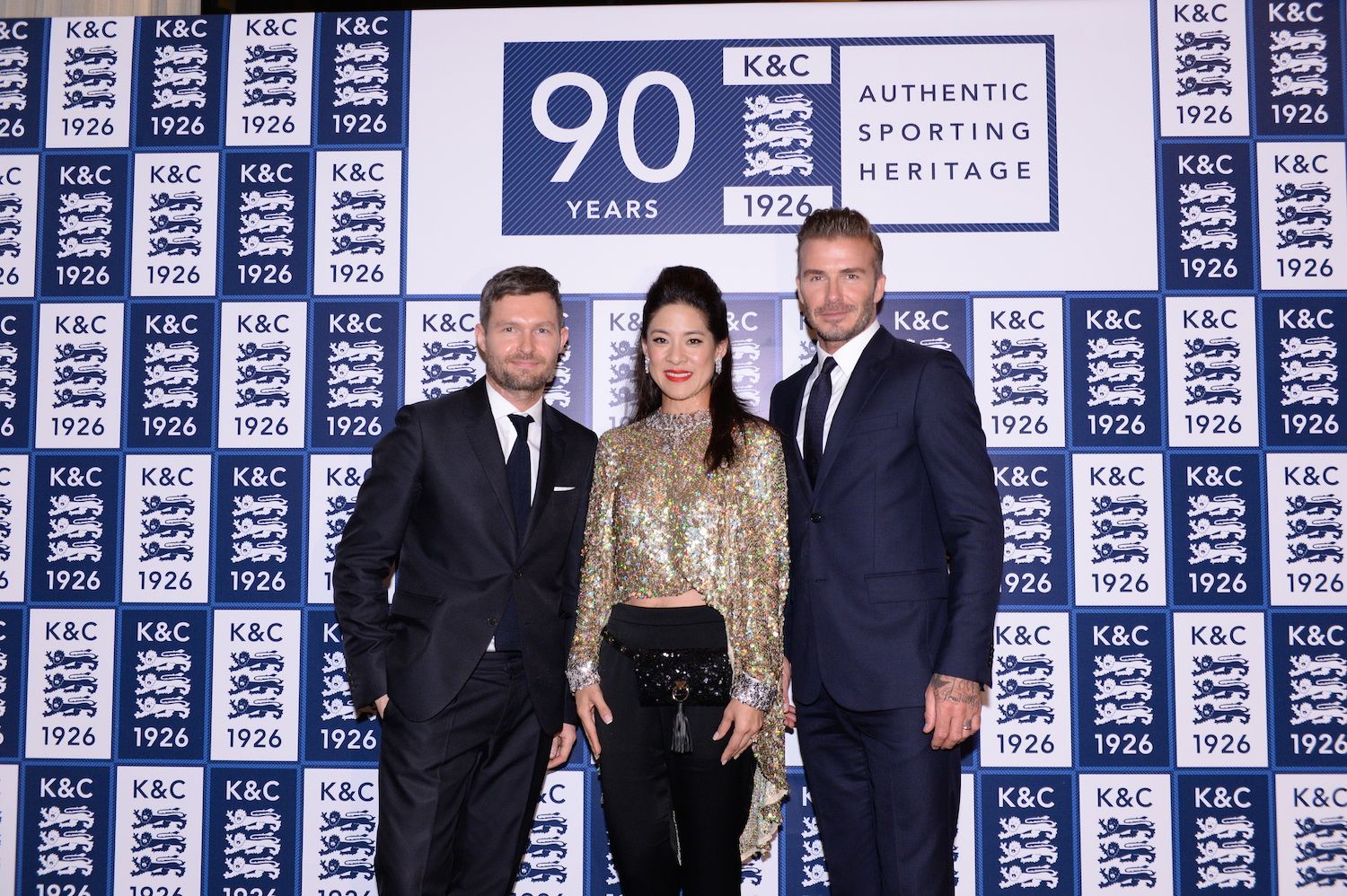 Daniel Kearns, Sabrina Fung-Lam and David Beckham