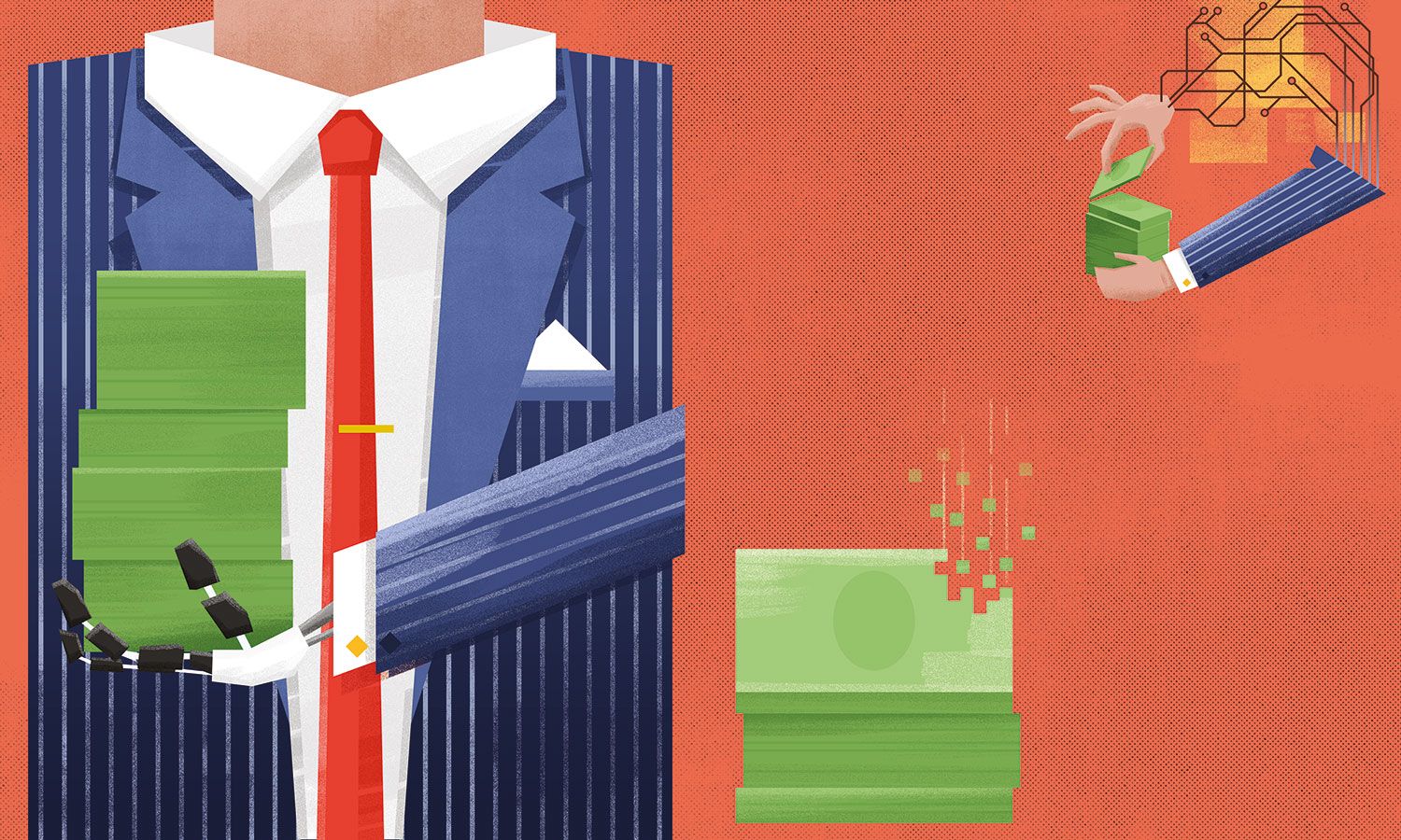 High net worth individual exploring digital wealth management tools