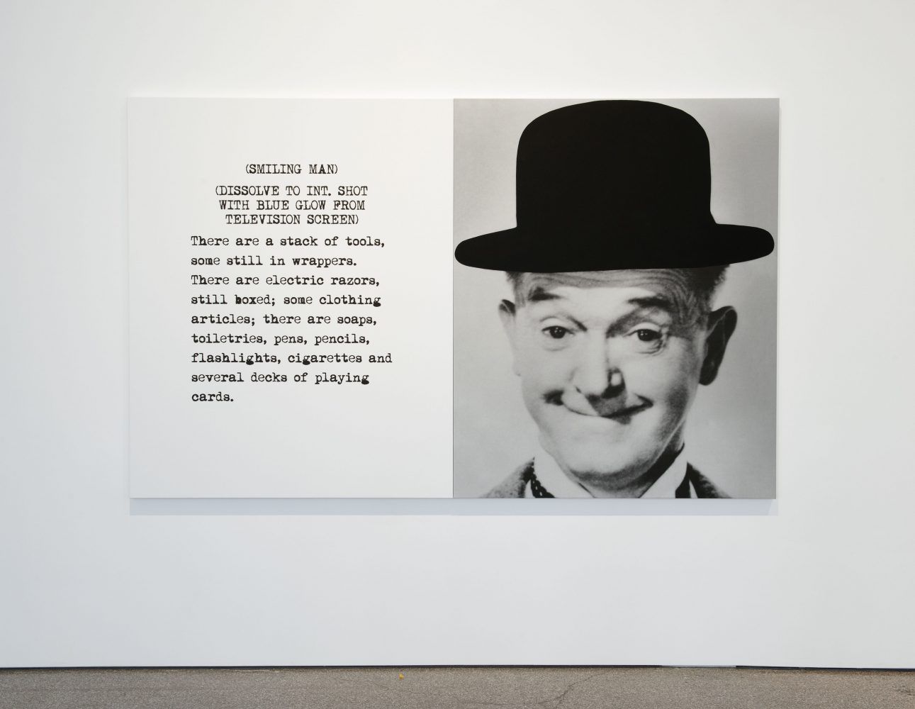 John Baldessari, Scene ( ) / Take ( ): Bowler Hat (2014) (Photo: Courtesy of Galerie Greta Meert)