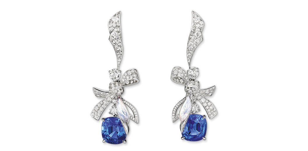 Chaumet La Nature de Chaumet earrings set with sapphires and diamonds (Photo: Courtesy of Chaumet)