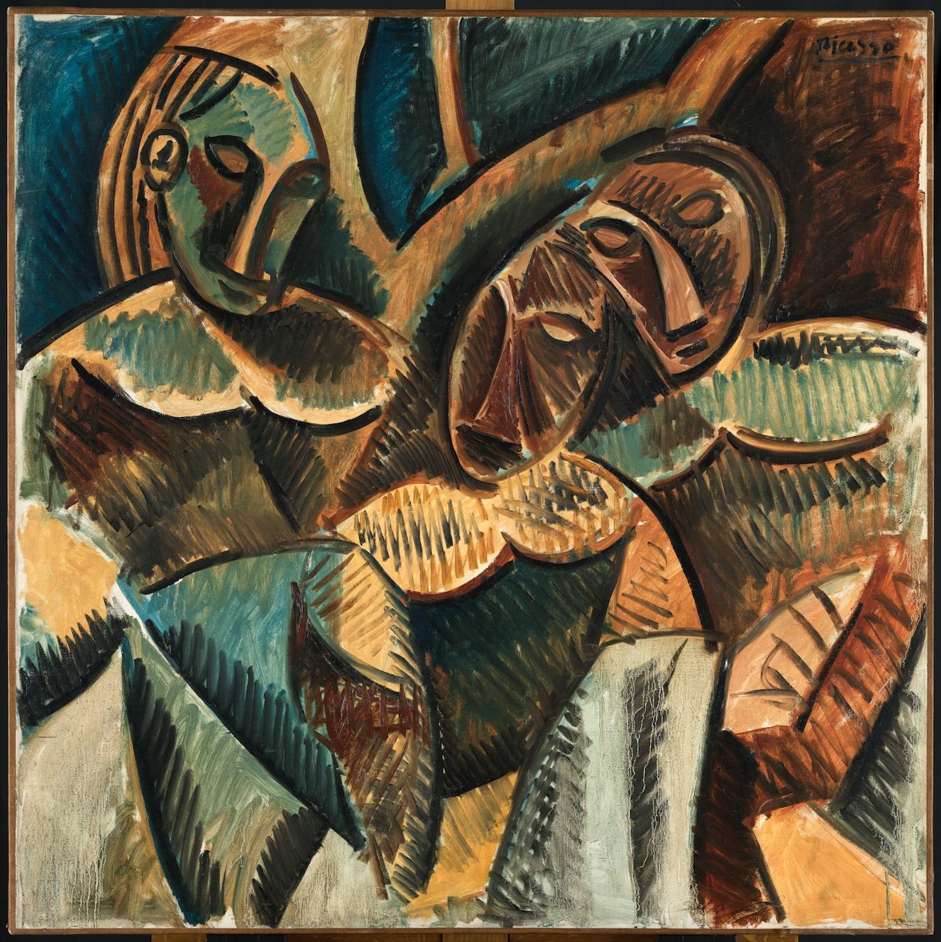 Pablo Picasso, Three Figures Beneath a Tree (1907-1908). (Courtesy of Musée national Picasso-Paris. © Succession Picasso 2019)