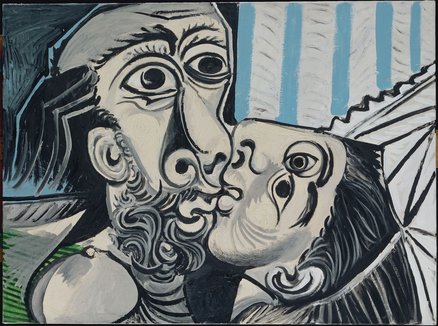 Pablo Picasso, The Kiss (1969). (Courtesy of Musée national Picasso-Paris. © Succession Picasso 2019)