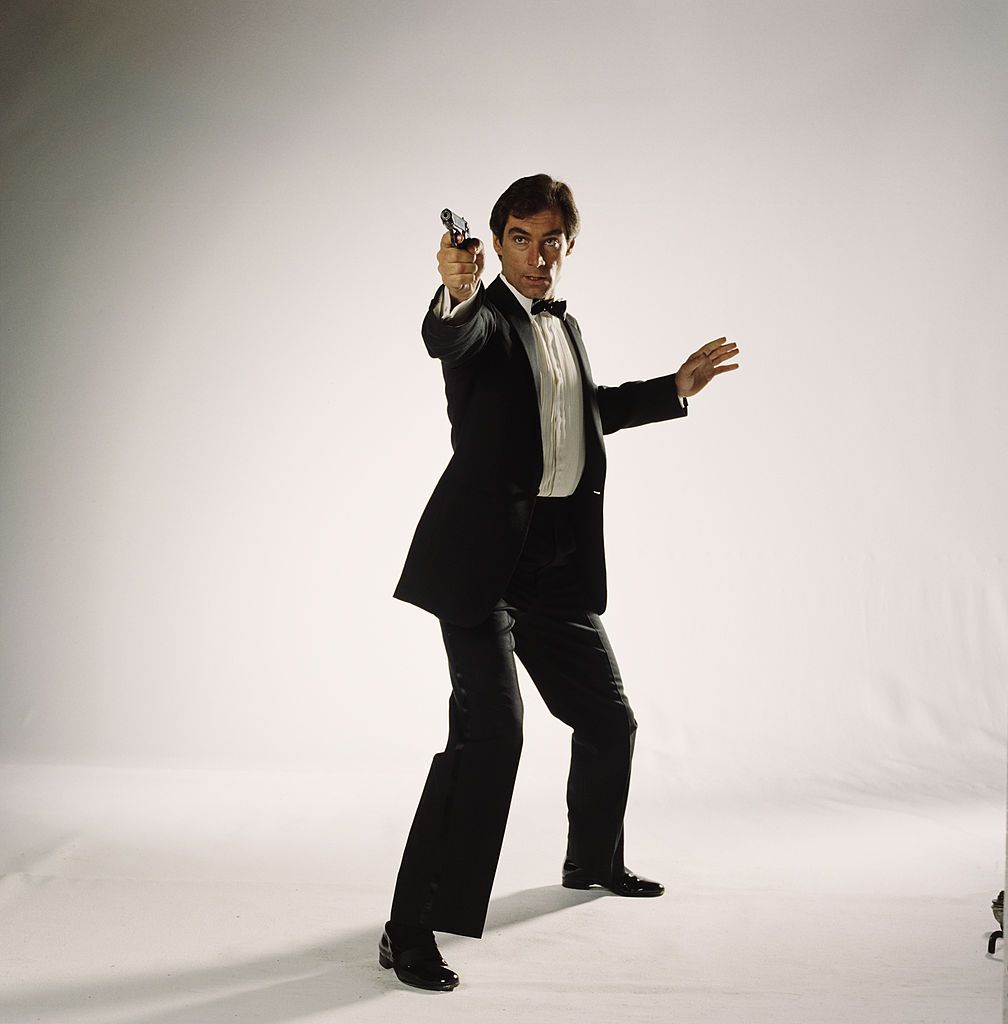 Welsh actor Timothy Dalton poses as 007 in a publicity still for the 1987 James Bond film 'The Living Daylights', 1986. (Photo by Keith Hamshere/Getty Images)