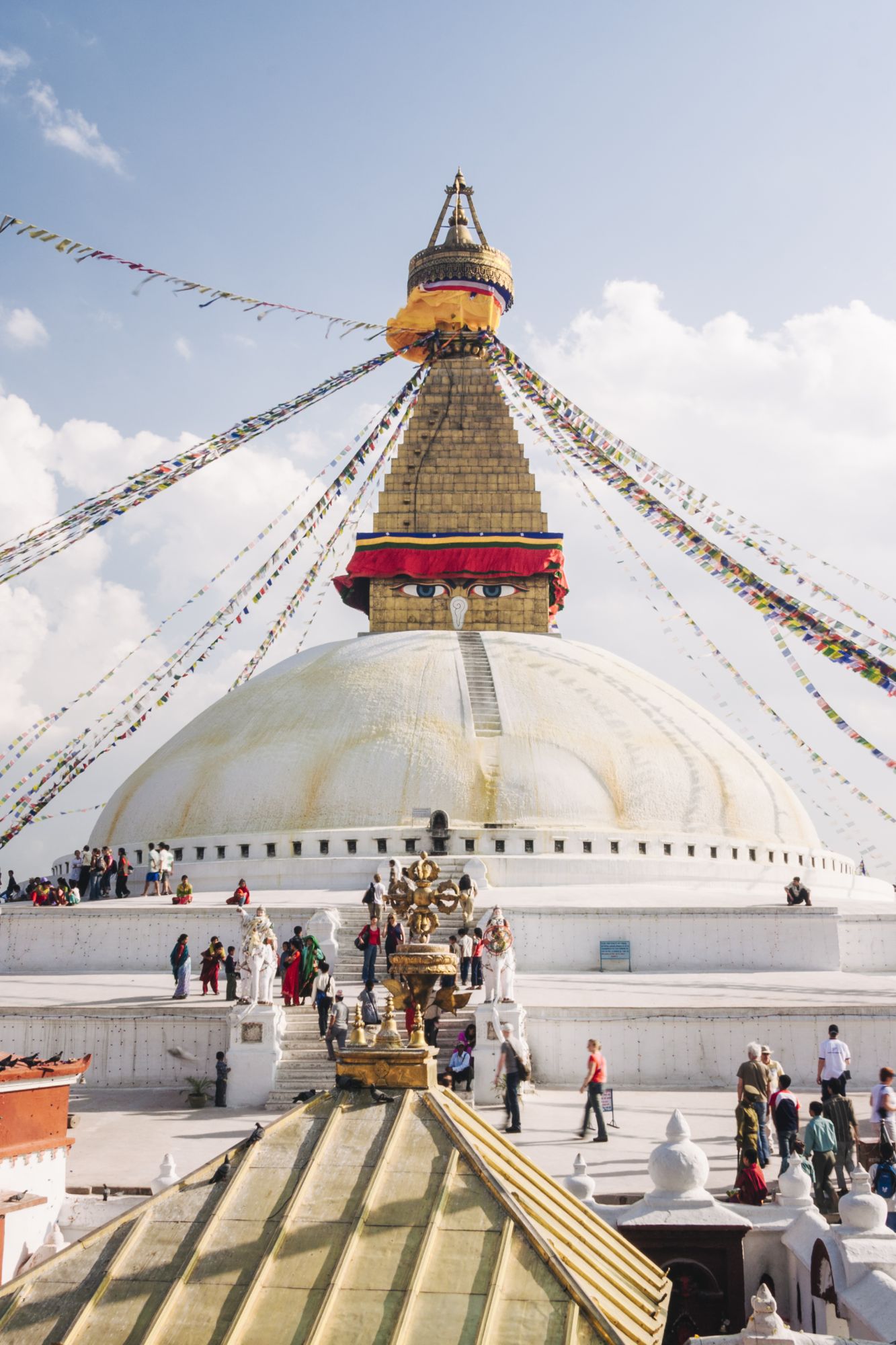 Bodhnath , Kathmandu, Bagmati, Nepal : Great Stupa the largest in Asia and one of the largest stupas in the world.