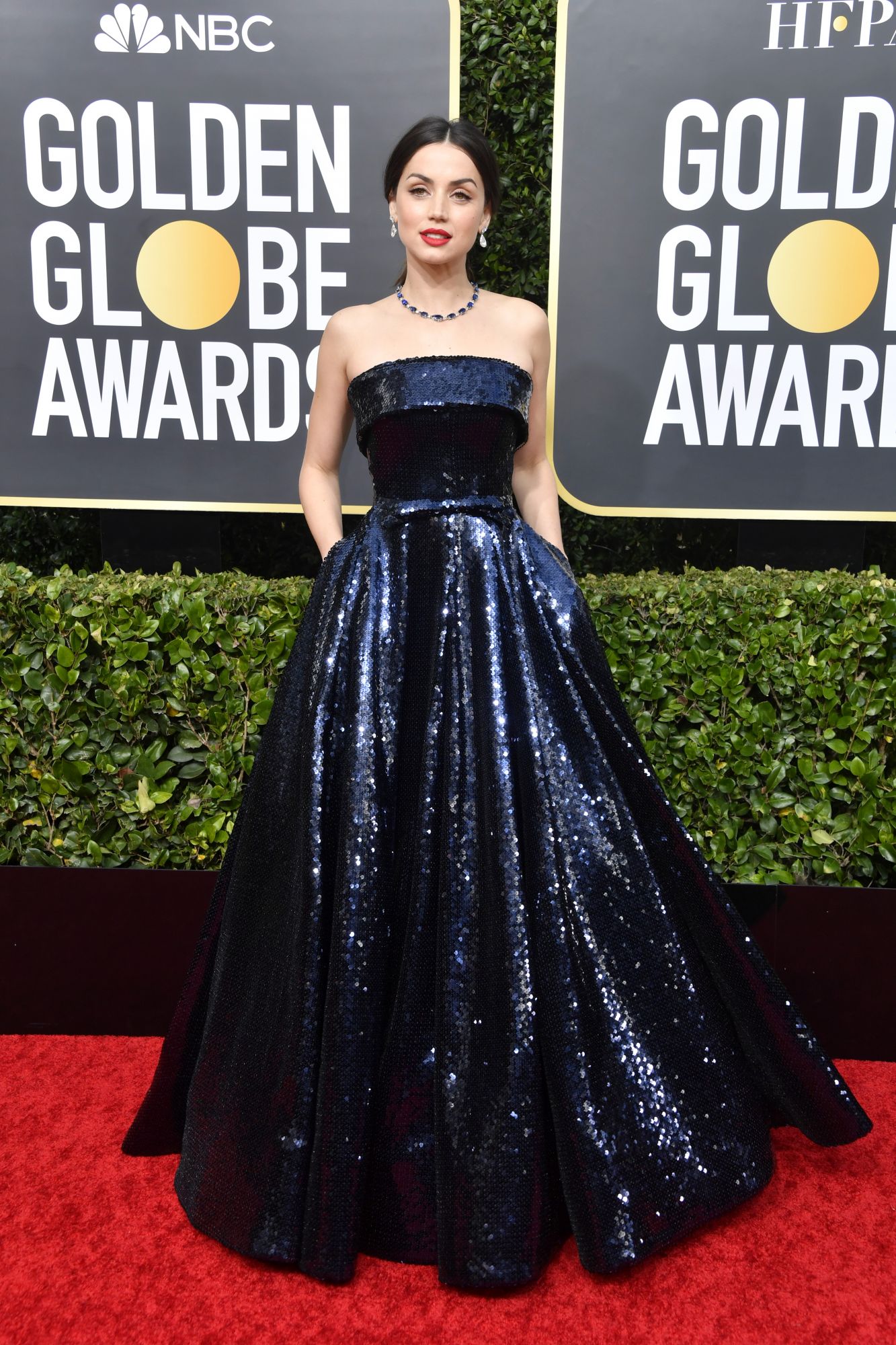 BEVERLY HILLS, CALIFORNIA - JANUARY 05: Ana De Armas attends the 77th Annual Golden Globe Awards at The Beverly Hilton Hotel on January 05, 2020 in Beverly Hills, California. (Photo by Frazer Harrison/Getty Images)