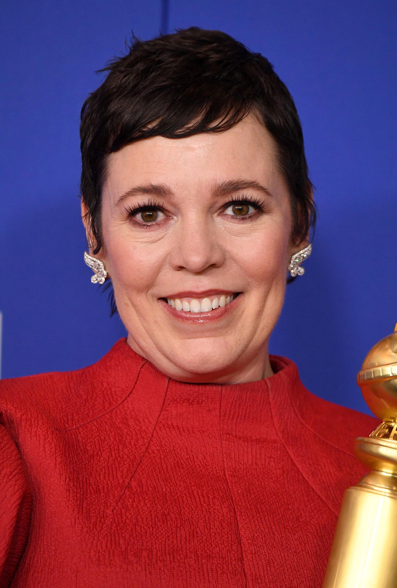 Winner of Best Actress in a Drama Series for her leading role in The Crown, Olivia Colman wore white gold and diamond jewellery from Chopard’s Precious Lace collection, Happy Precious collection and L’Heure du Diamant collection