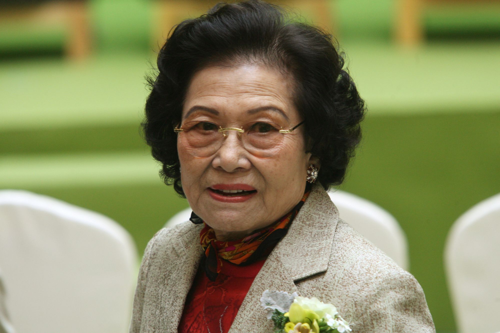 Raymond Kwok Ping-luen's mother Kwong Siu-hing, attend Seiyu New Identity Launch, pictured at New Town Plaza III, Shatin. 27 April 2008 (Photo by David Wong/South China Morning Post via Getty Images)