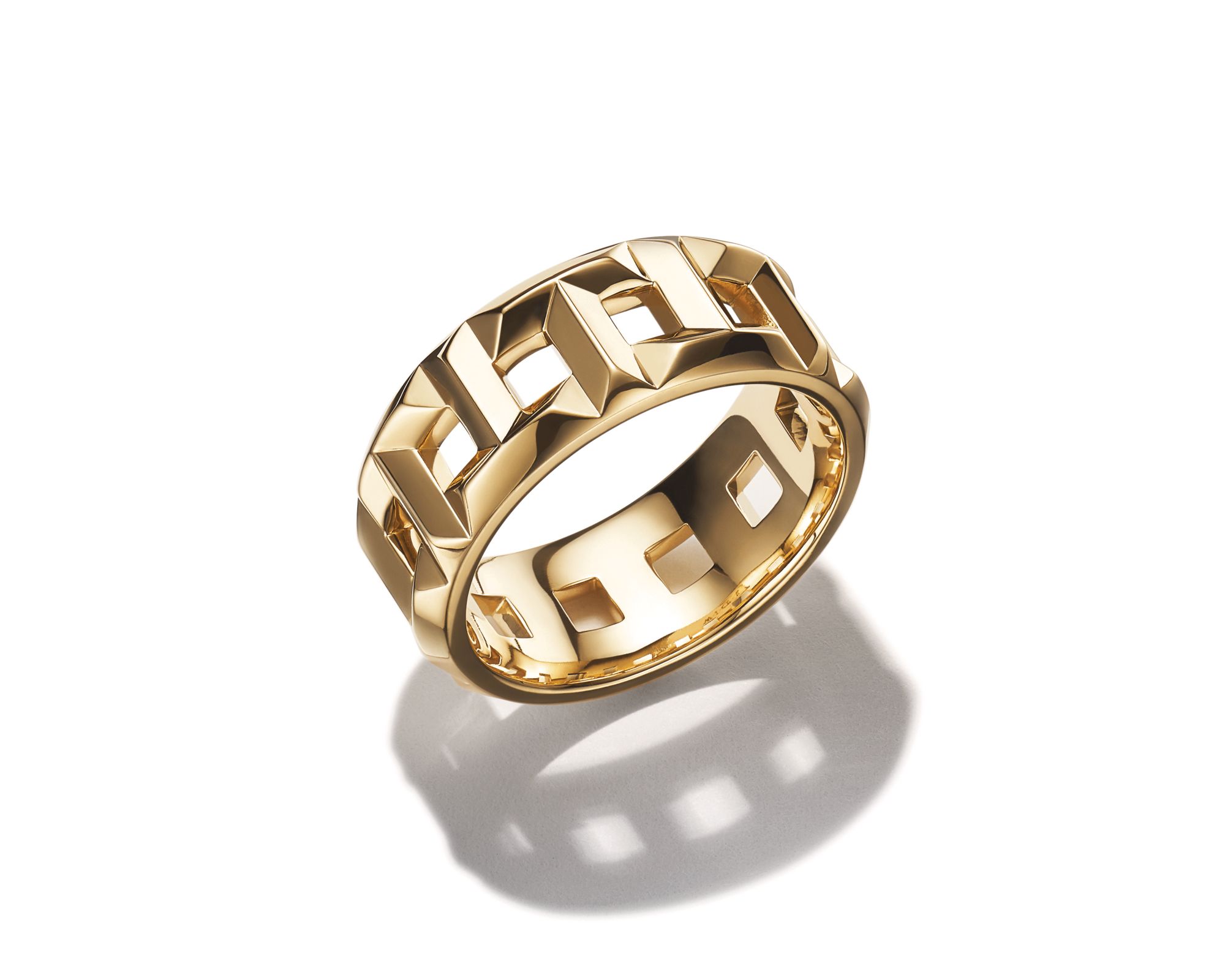Tiffany True Wide ring in yellow gold by Tiffany & Co