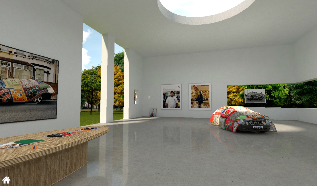 Screencap from Ahluwalia's 3D VR Exhibition - "Jalebi".