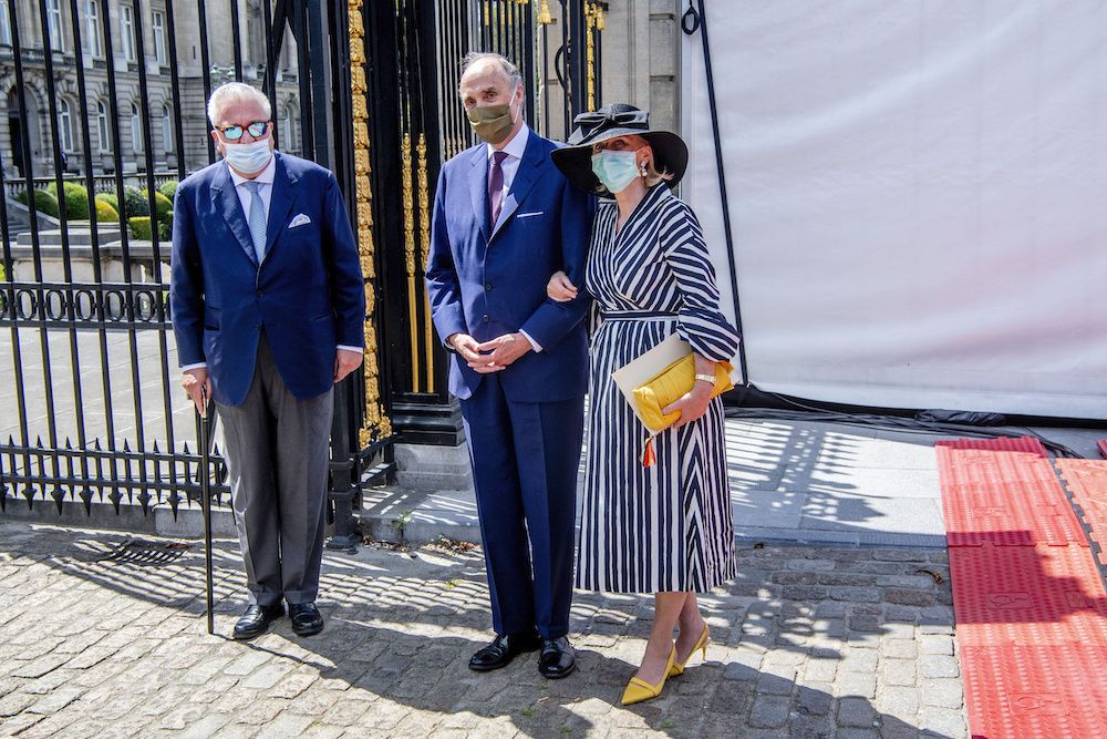 Prince Laurent, Prince Lorenz and Princess Astrid attend the Belgian National Day 2020 in Brussels (Photo by Robin Utrecht/SOPA Images/LightRocket via Getty Images)