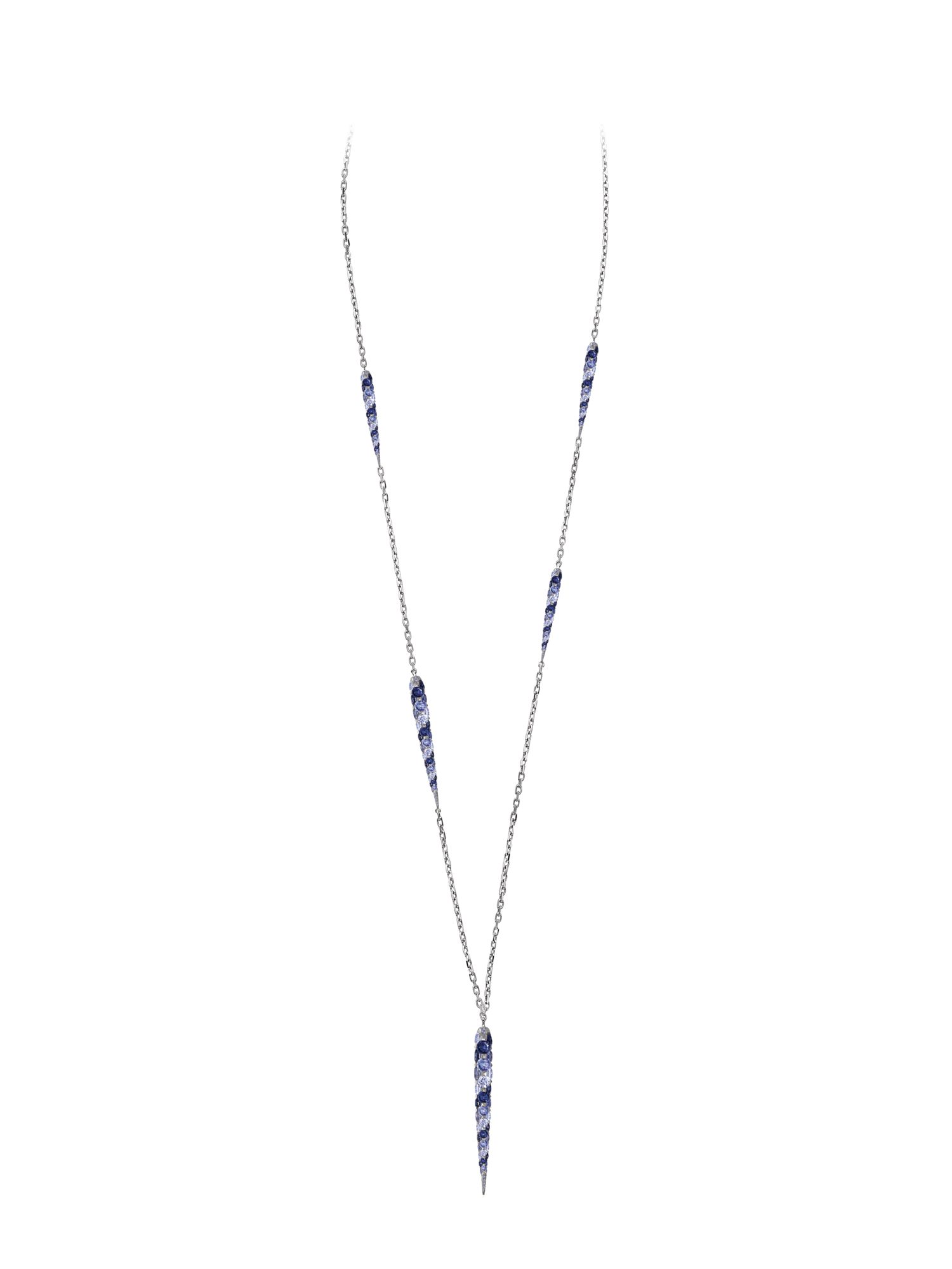 Boghossian Merveilles Icicle Limited Edition pendant in white gold set with sapphires