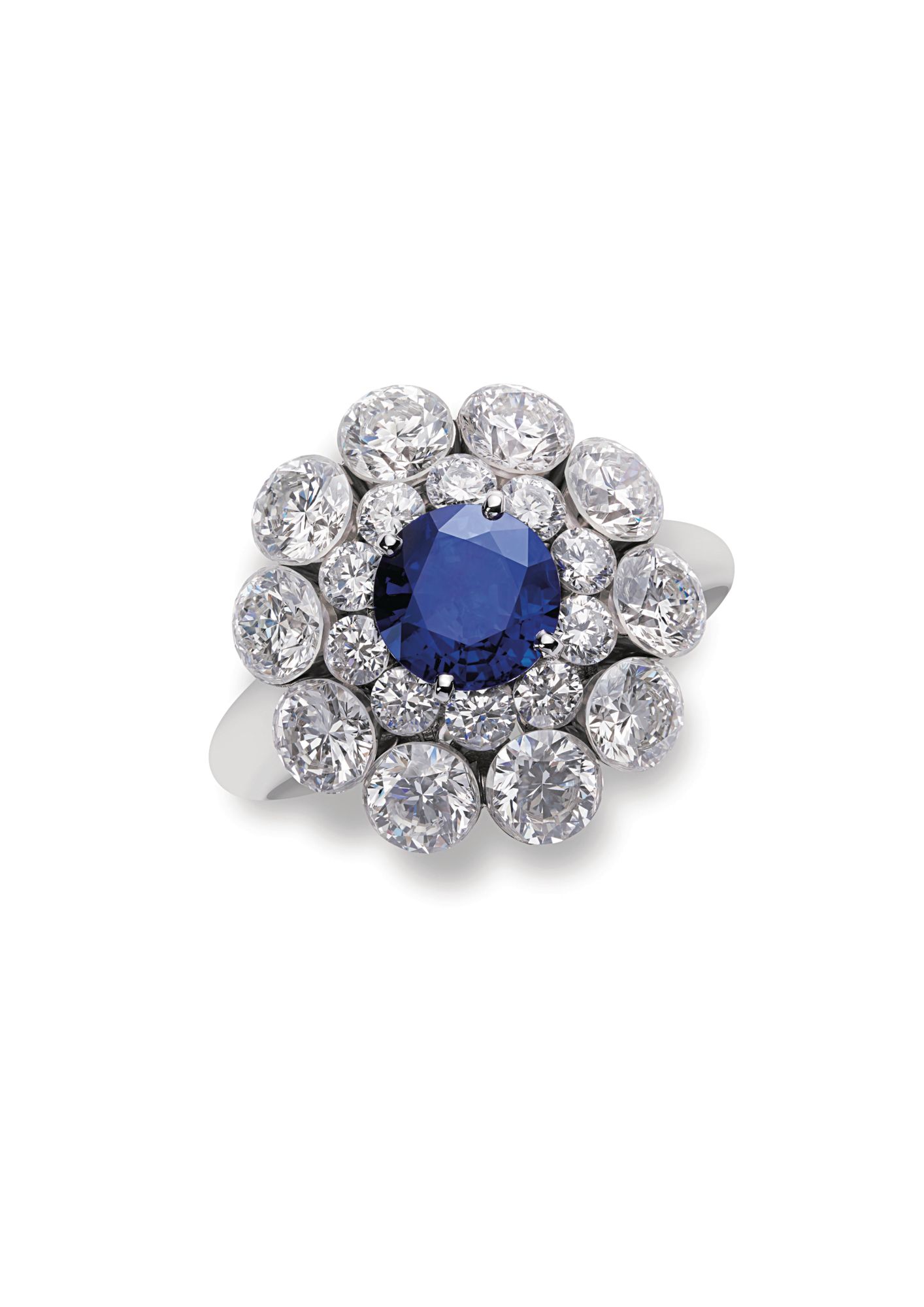 Chopard Magical Setting ring in white gold set with sapphires and diamonds