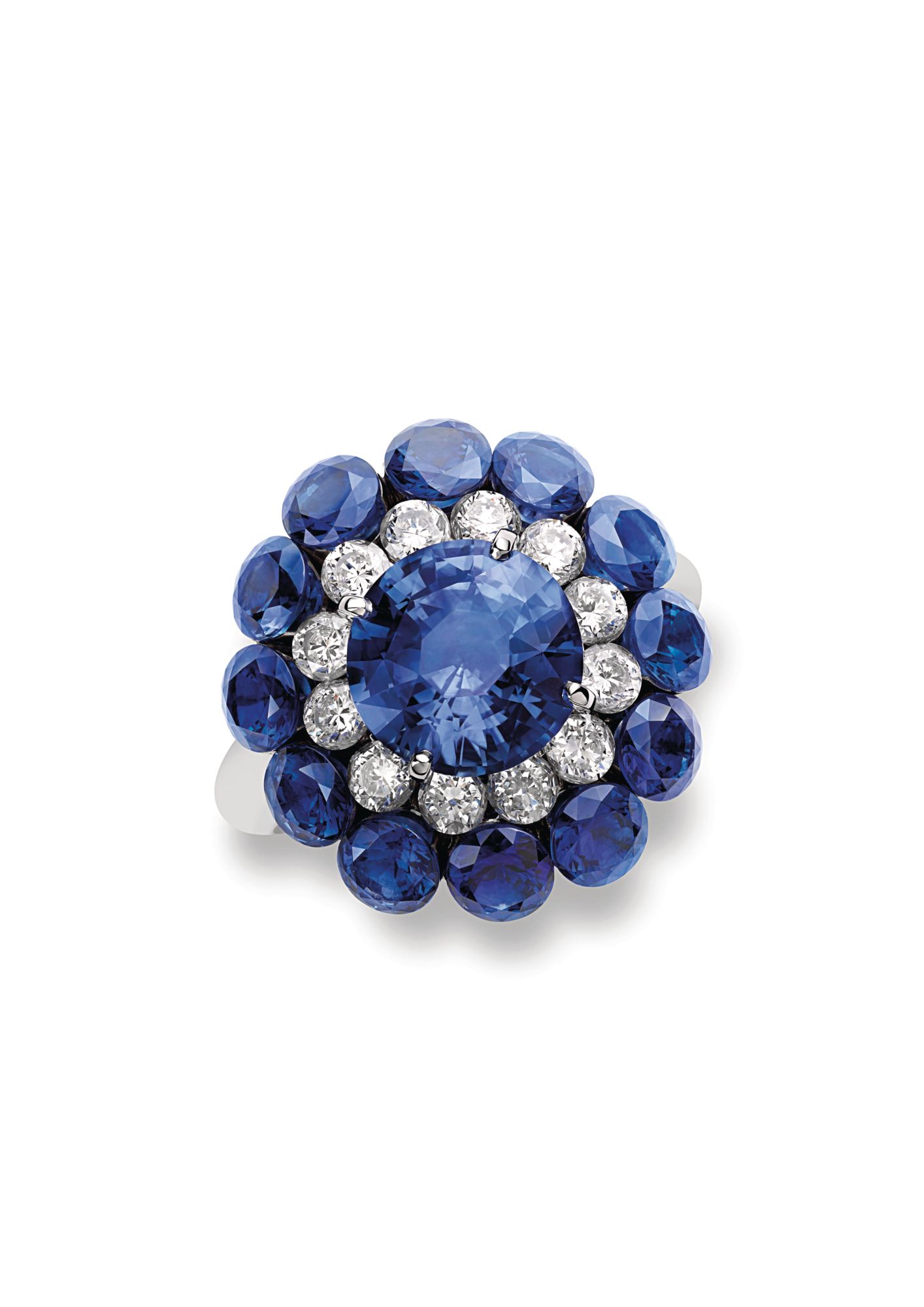 Chopard Magical Setting ring in white gold set with sapphires and diamonds