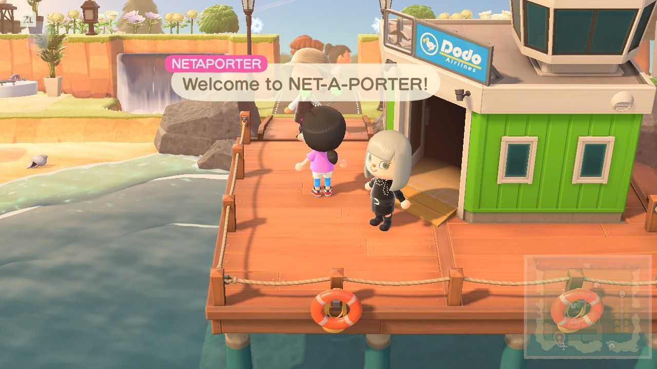 Net-a-Porter debuts its Animal Crossing New Horizons island (photo: courtesy)