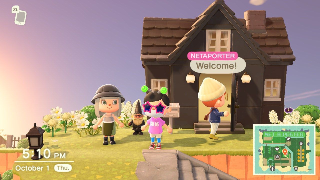 Net-a-Porter debuts its Animal Crossing New Horizons island (photo: courtesy)