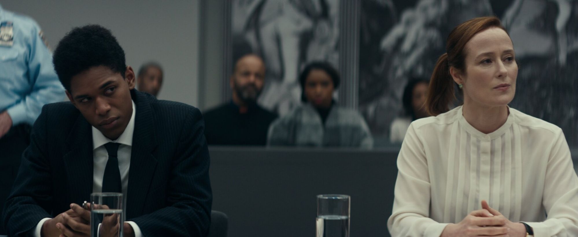 MONSTER (L-R): KEVIN HARRISON JR. as STEVE HARMON, JENNIFER EHLE as KATHERINE O'BRIEN. Cr. NETFLIX © 2021Â