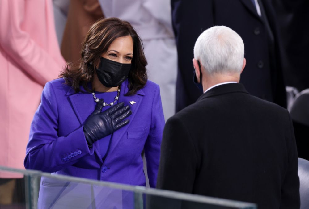 Vice President Kamala Harris at the inauguration in Washington, DC (photo: Alex Wong/Getty Images)