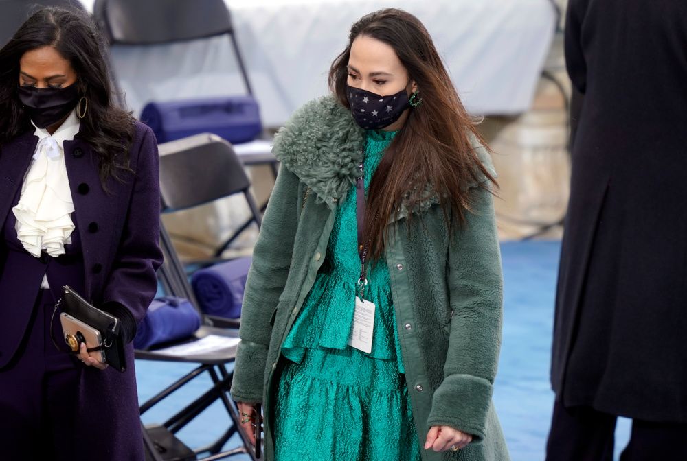 Meena Harris attends the presidential inauguration (photo: Drew Angerer/Getty Images)