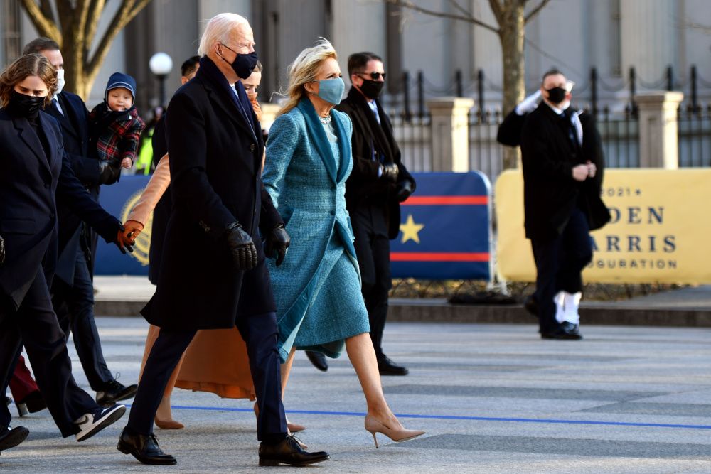 Dr Jill Biden wore Markarian to the inauguration (photo: Mark Makela/Getty Images)