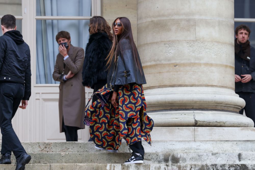 Paris Haute Couture spring 2021 street style: Naomi Campbell (photo: Pierre Suu/GC Images)