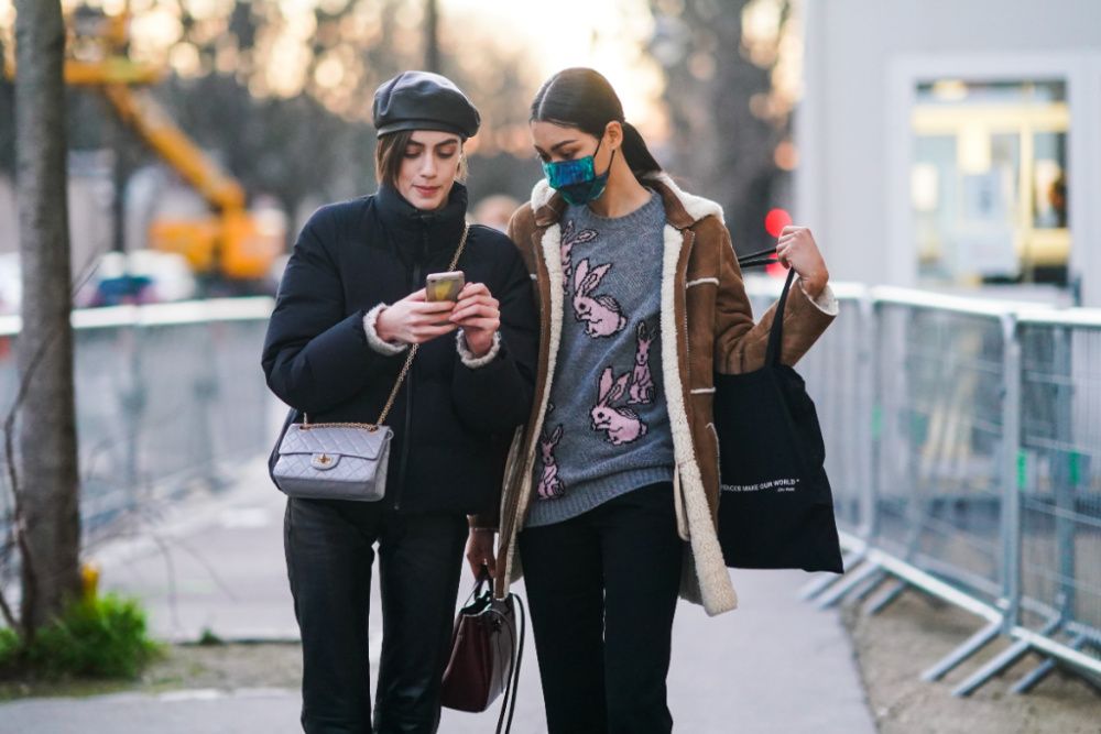 Paris Haute Couture spring 2021 street style (photo: Edward Berthelot/Getty Images)