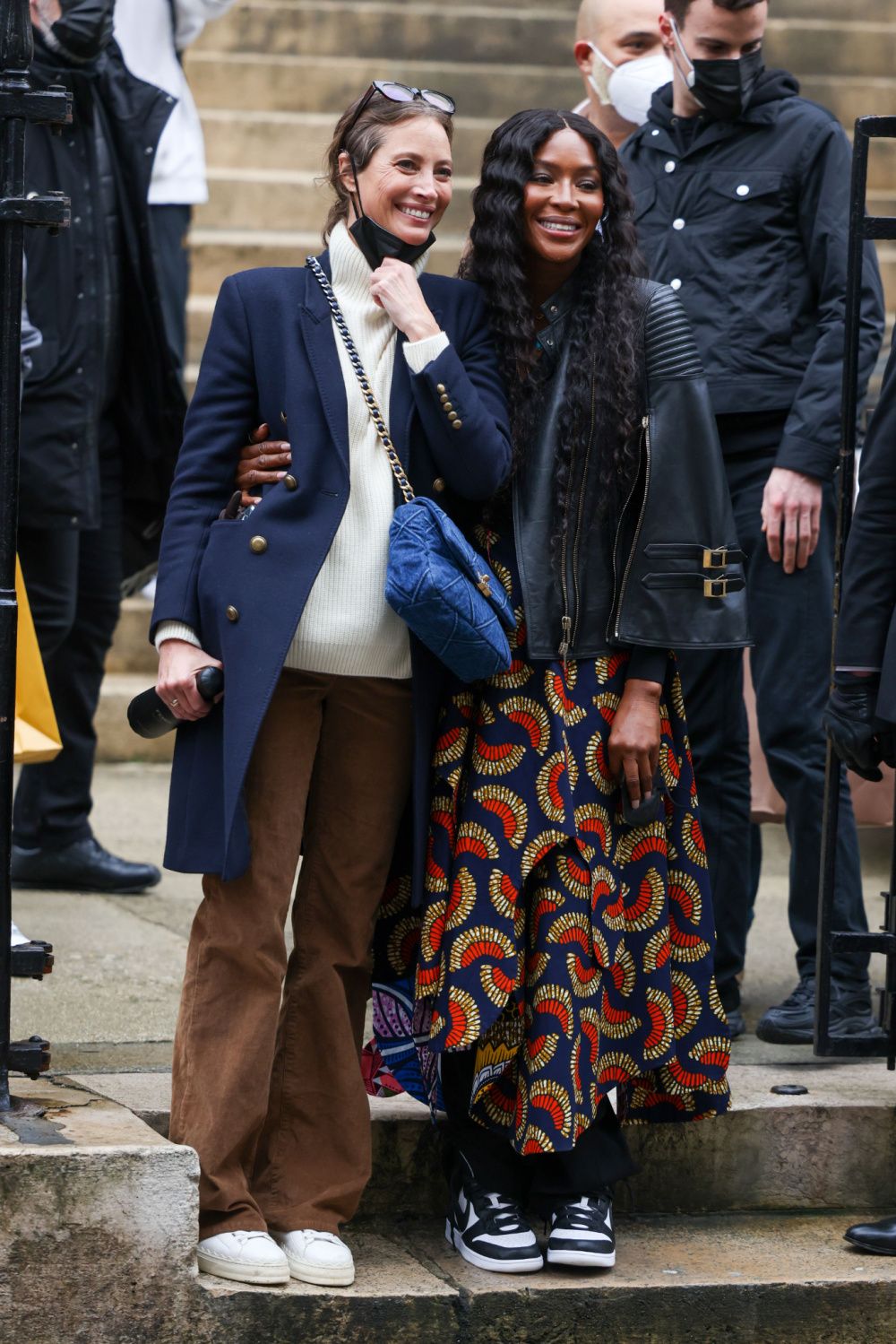 Paris Haute Couture spring 2021 street style: Christy Turlington and Naomi Campbell (photo: Pierre Suu/GC Images)