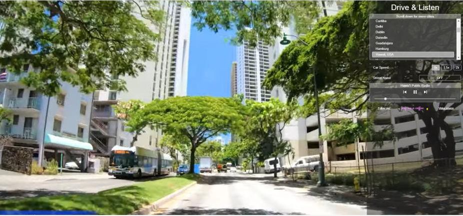 Take a virtual drive through Hawaii (photo: Drive & Listen)