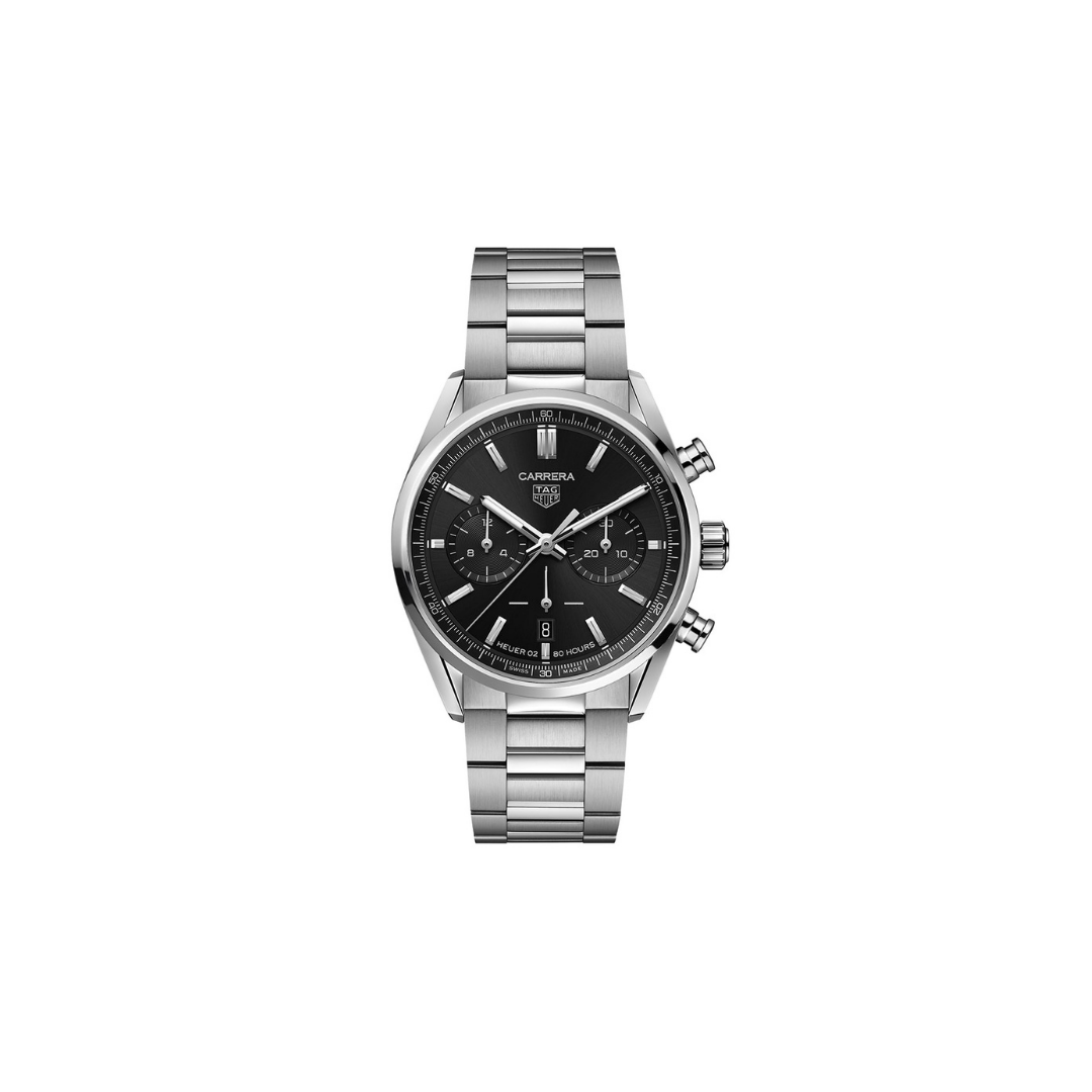 Tag Heuer Carrera Chronograph 42 mm Calibre Heuer 02 Automatic (Opaline Black)