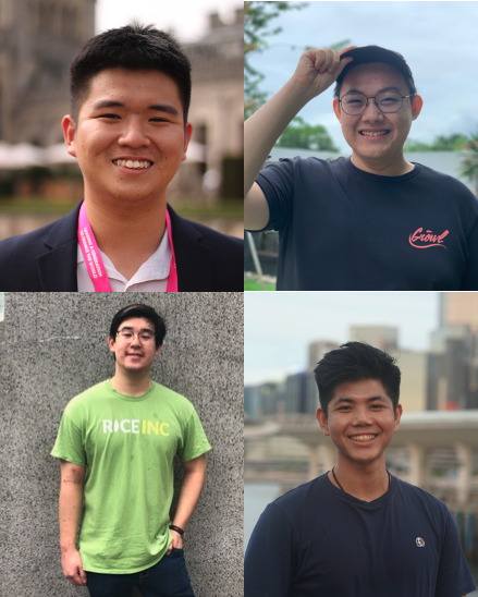 Rice Inc: Lincoln Lee, Zheyi Chia, Kisum Chan and Jonathan Ong (clockwise from top left)