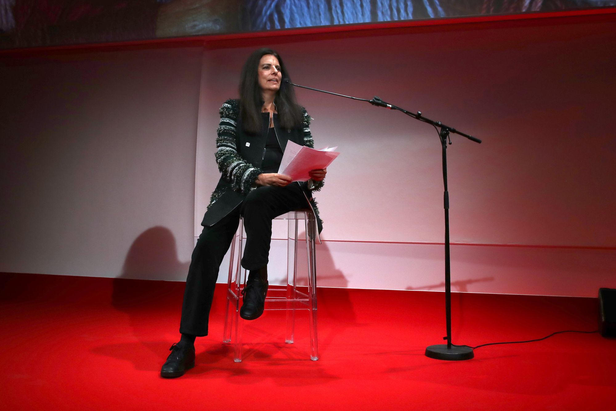 PARIS, FRANCE - OCTOBER 03: President of the Bettencourt Schueller Foundation, Francoise Bettencourt Meyers presents the 20th Liliane Bettencourt Prize For "L'Intelligence de ma Main" at Salle Wagram on October 03, 2019 in Paris, France. (Photo by Bertrand Rindoff Petroff/Getty Images for Fondation Bettencourt-Schueller)