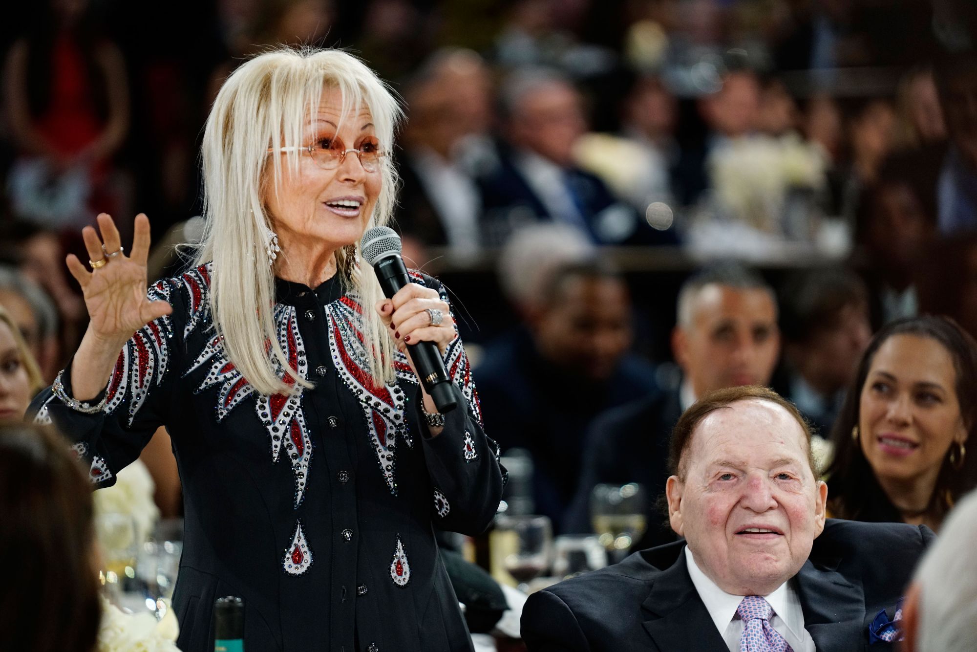 BEVERLY HILLS, CA - NOVEMBER 01: Dr. Miriam Adelson and Sheldon Adelson attend Friends of The Israel Defense Forces (FIDF) Western Region Gala at The Beverly Hilton Hotel on November 1, 2018 in Beverly Hills, California. (Photo by Shahar Azran/Getty Images)