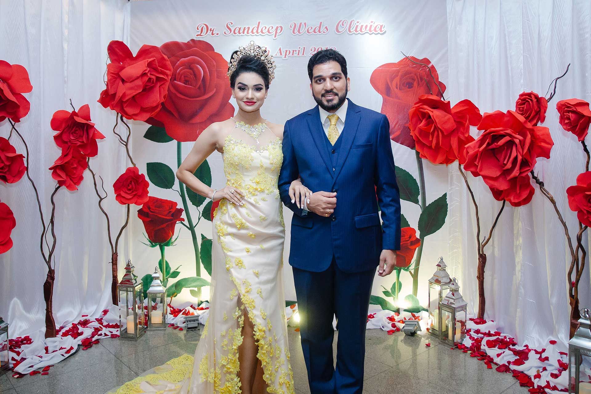 Louisa Amy Michael Benzi also designed Olivia's evening gown for the reception at Syuen Hotel in Ipoh.