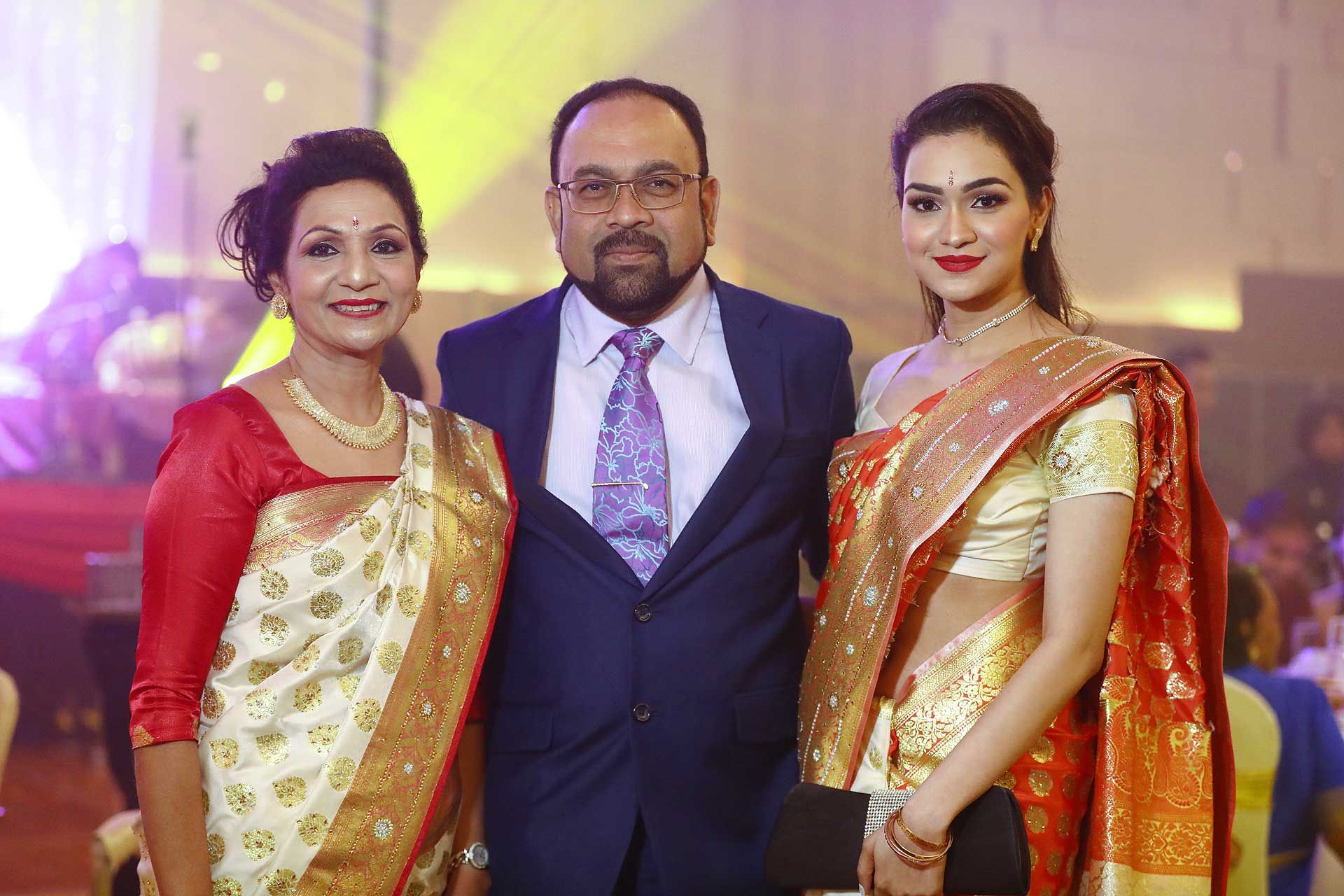 Olivia Nicholas' parents and twin sister: Datin Rufina Nicholas, Dato’ Fredrick Indran X.A. Nicholas and Olinda Nicholas.