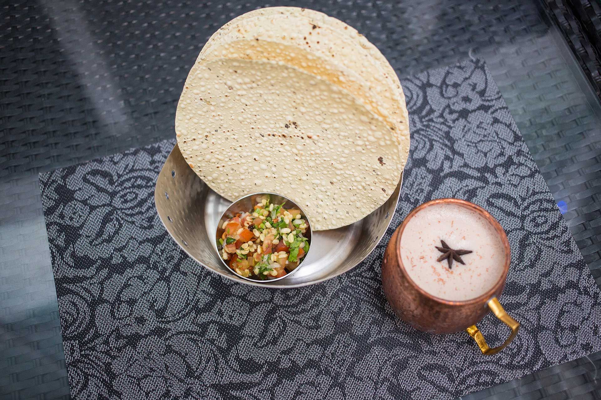 Papadum Peanut & Moong Dhal Salsa