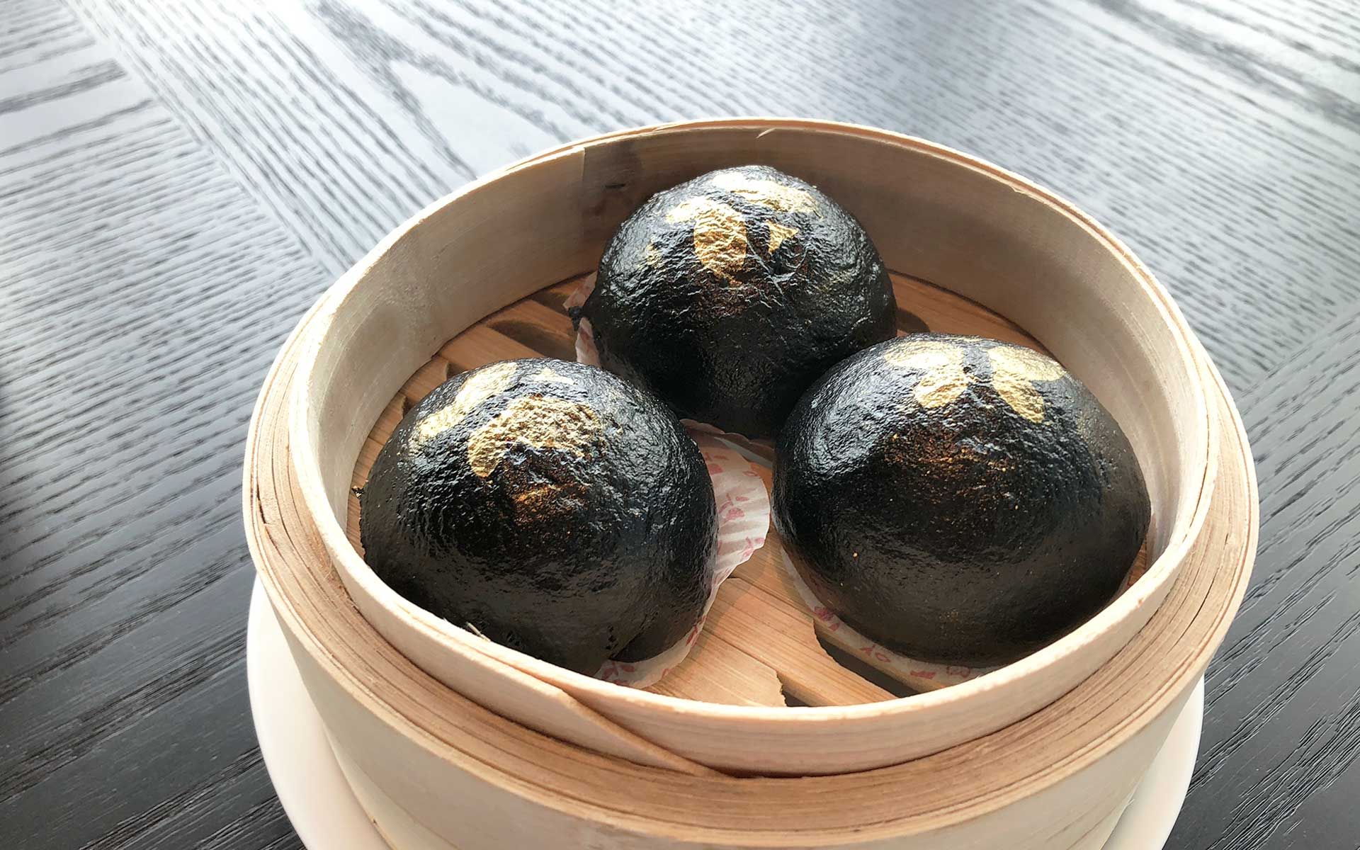 Steamed Charcoal Lava Bun