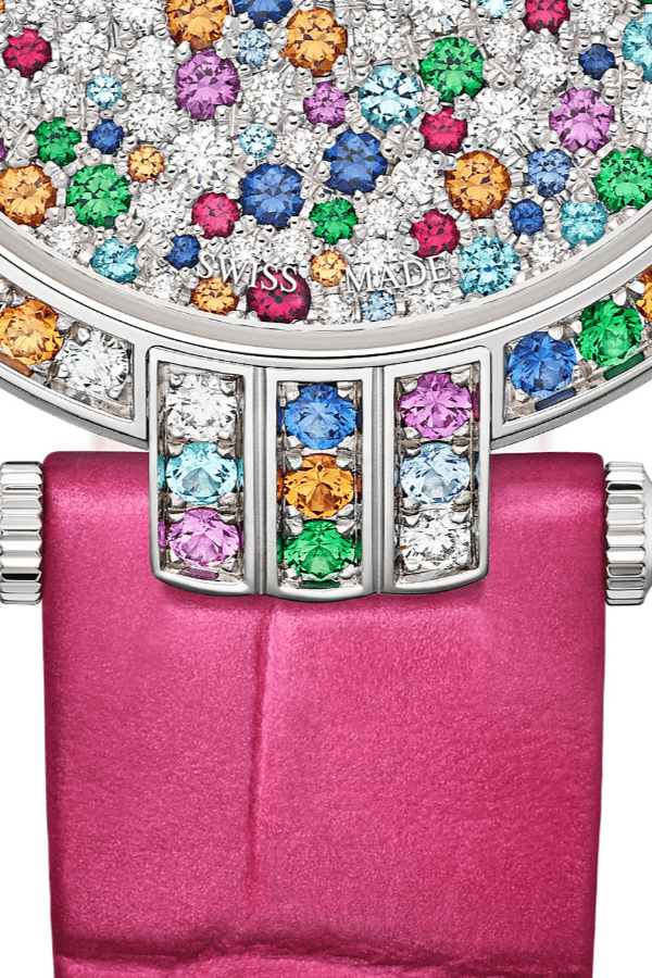 The shape of the lugs recall a design element from the entrance to Harry Winston's Fifth Avenue store (Photo: Harry Winston)