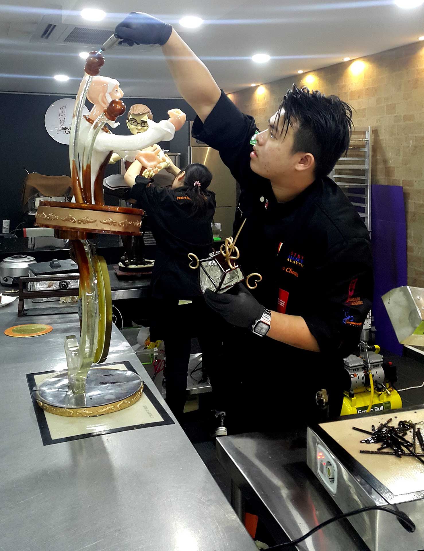 Chef Yap Kean Chuan in training.