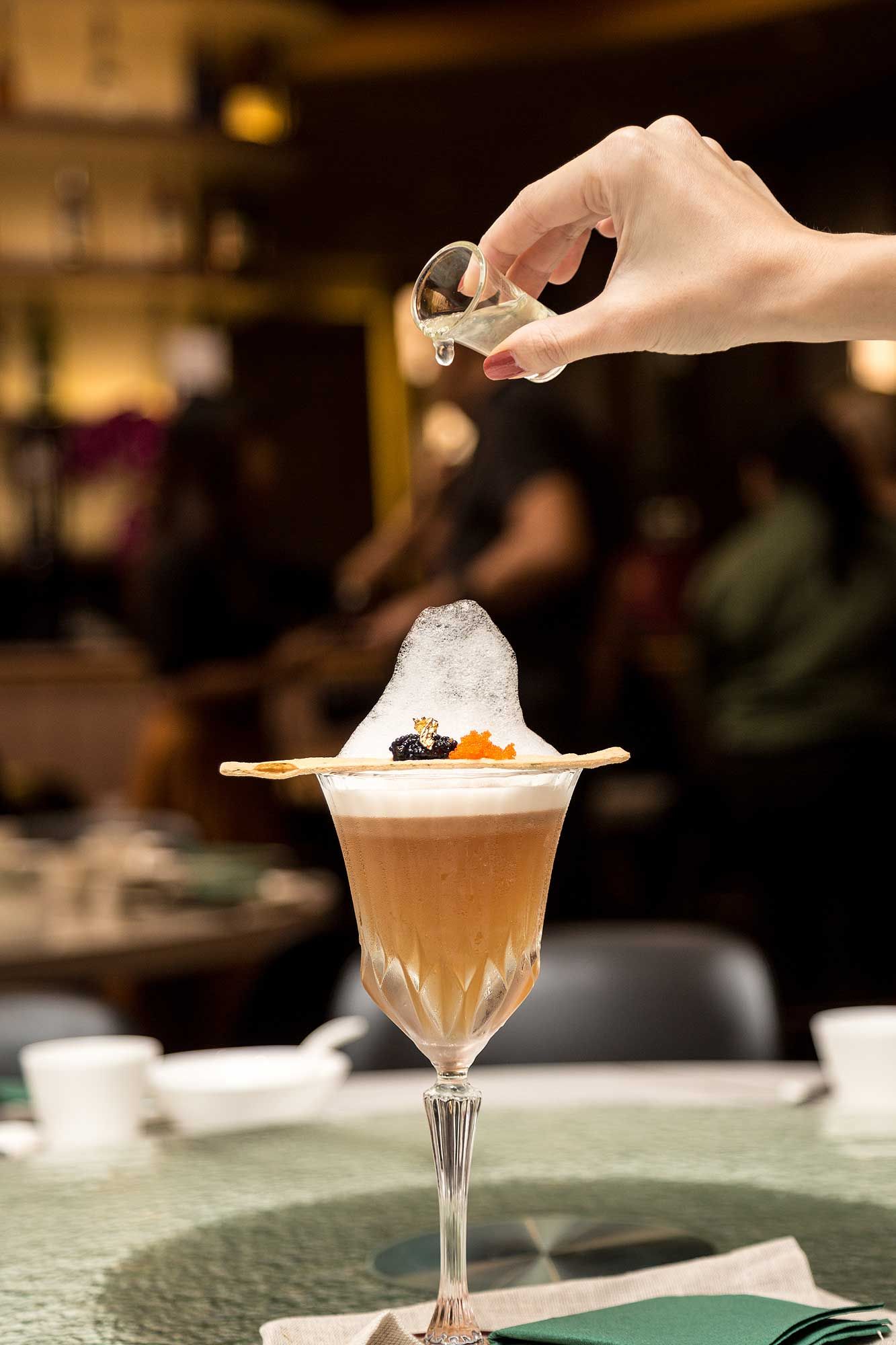 The Koi cocktail at Yü by Ruyi. Photo: Khairul Imran / Malaysia Tatler