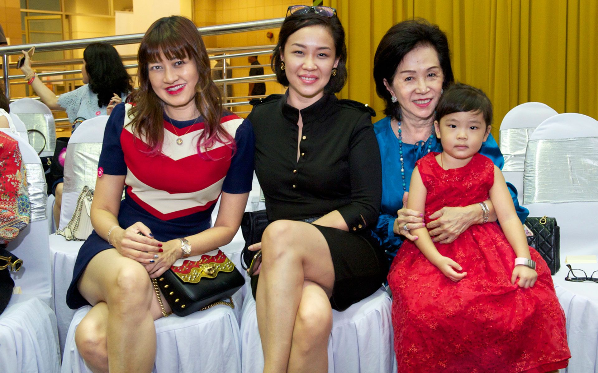 Datin Meera Sen, Kay-Lim Kim, Datin Sandra Kim and Lim Rae-Lyn