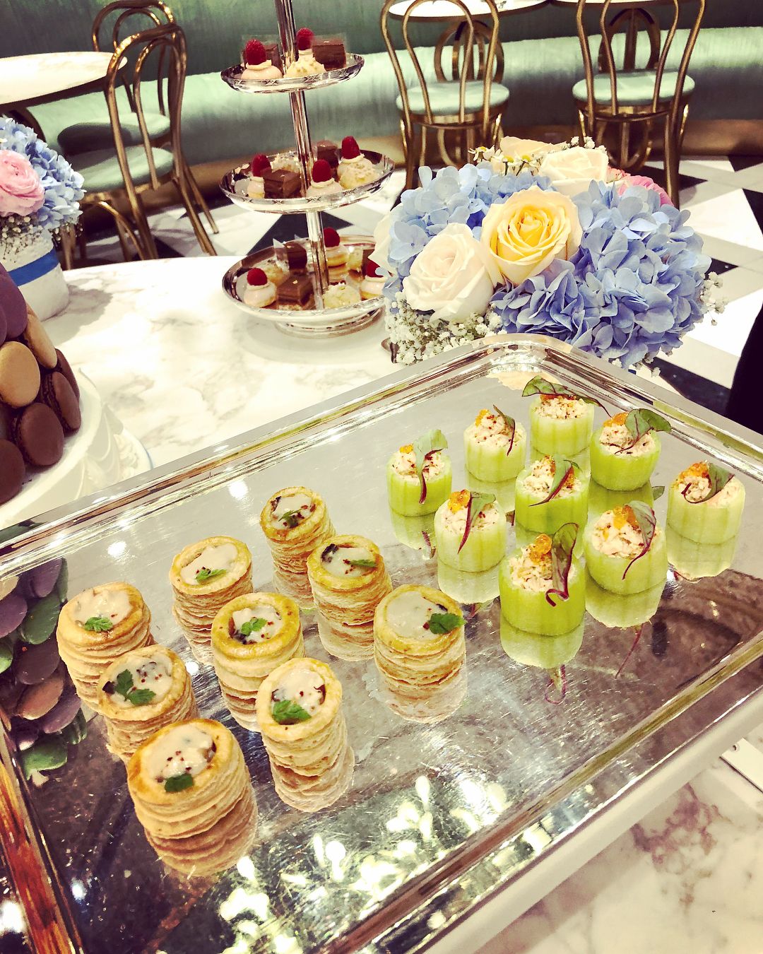 Dainty canapes that kept the party buzzing all morning (Photo: @yiulin)