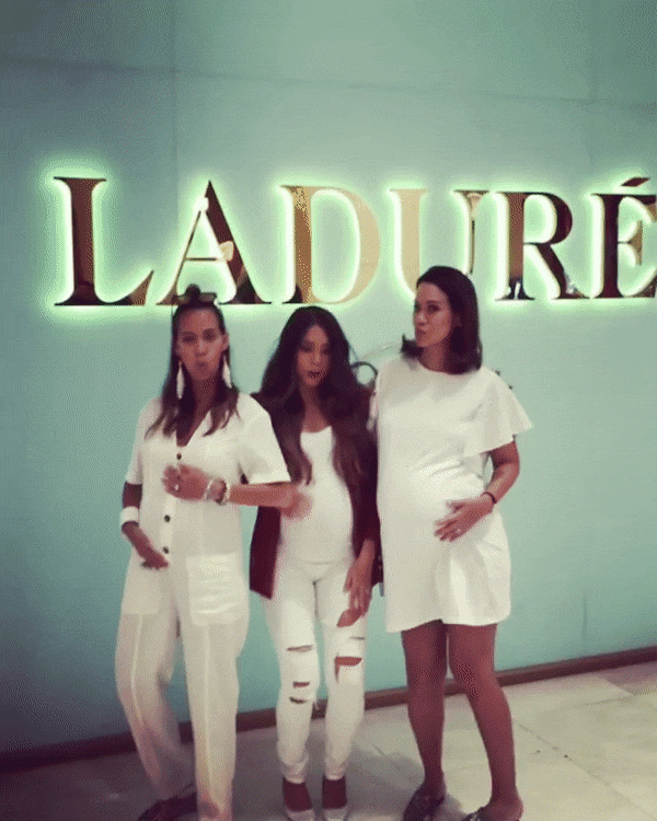 Yiu Lin, Lexie and Elaine doing the jig like only pregnant ladies can (Photo: @yiulin)