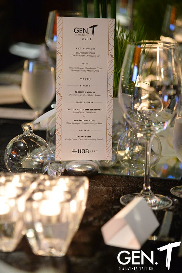 The dinner menu