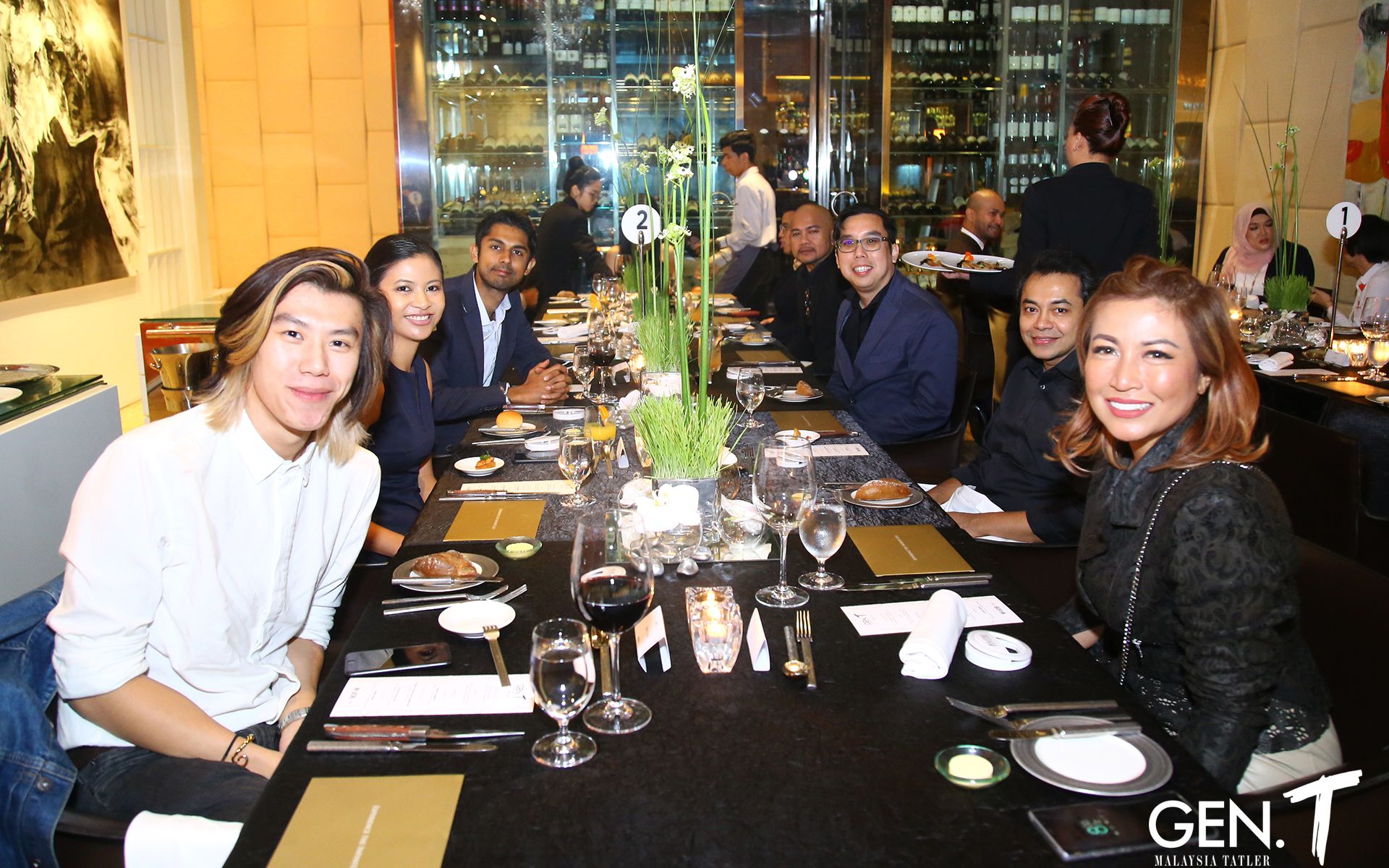 Brian Chan and Puan Sri Tiara Jacquelina, together with their dinner companions