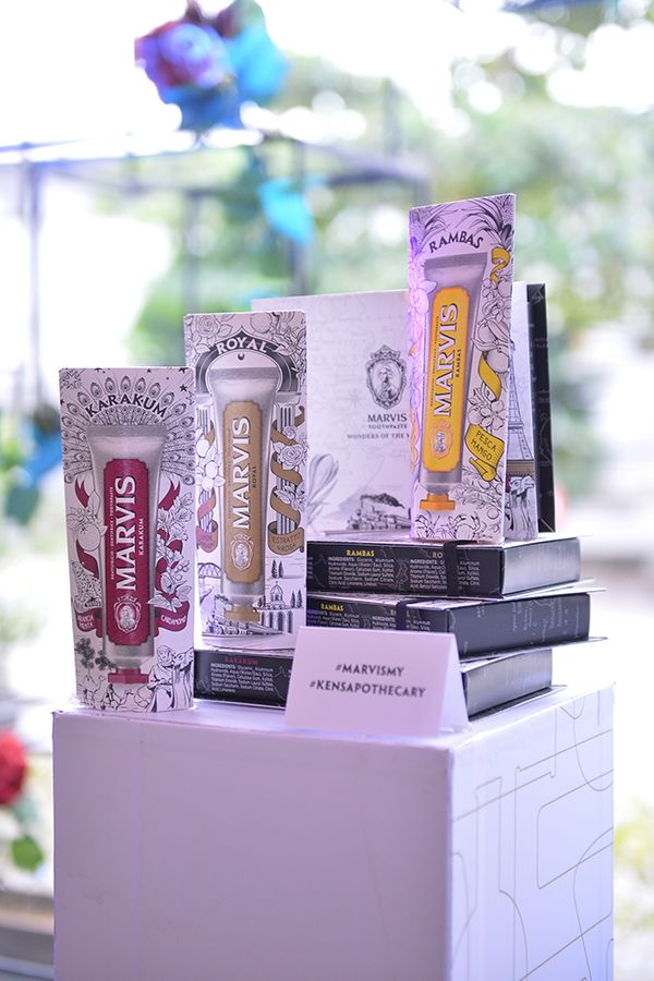 Guests brought home Marvis toothpaste as part of the Ken's Apothecary goodie bag