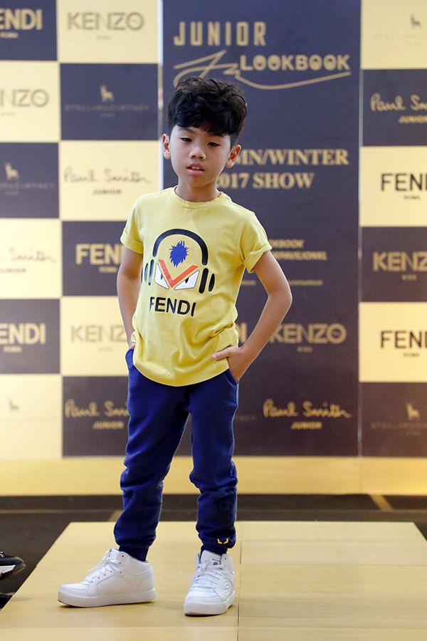 Lucas Lye wearing Fendi Kids